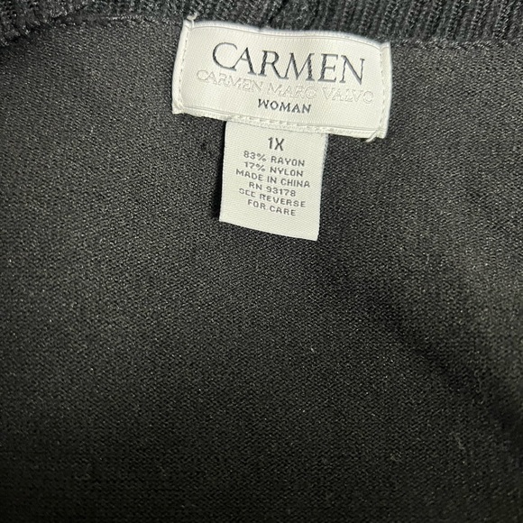 Black‎ Open-Front Sweater - Picture 2 of 2